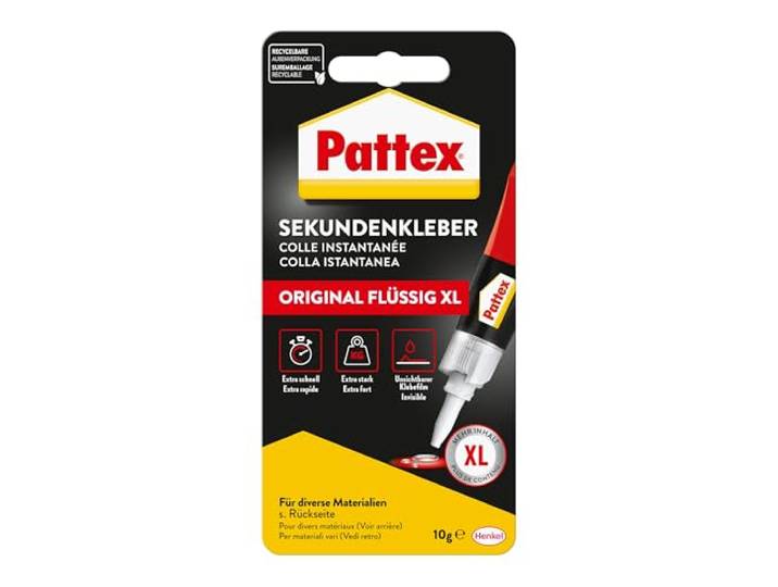 Pattex Vloeibare secondelijm, extreem snel en dunvloeibaar, 1 x 10 g
