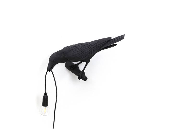 Seletti - Applique avec prise Bird - Noir - Résine - Designer Marcantonio