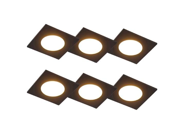 Lot de 6 spots encastrés noirs avec LED à intensité variable 3