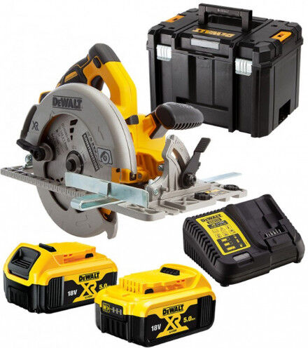 DeWALT DCS572P2 Scie Circulaire 184mm XR 18V (2x5,0Ah) Tstak