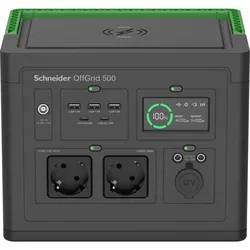 APC PPS500-GR Schneider tragbare OffGrid Powerstation 500, 230V, 517Wh Lithium-Ionen, LCD, 2 Schuko Ausgänge, Sinuswelle, 3 USB-A, 2 USB-C