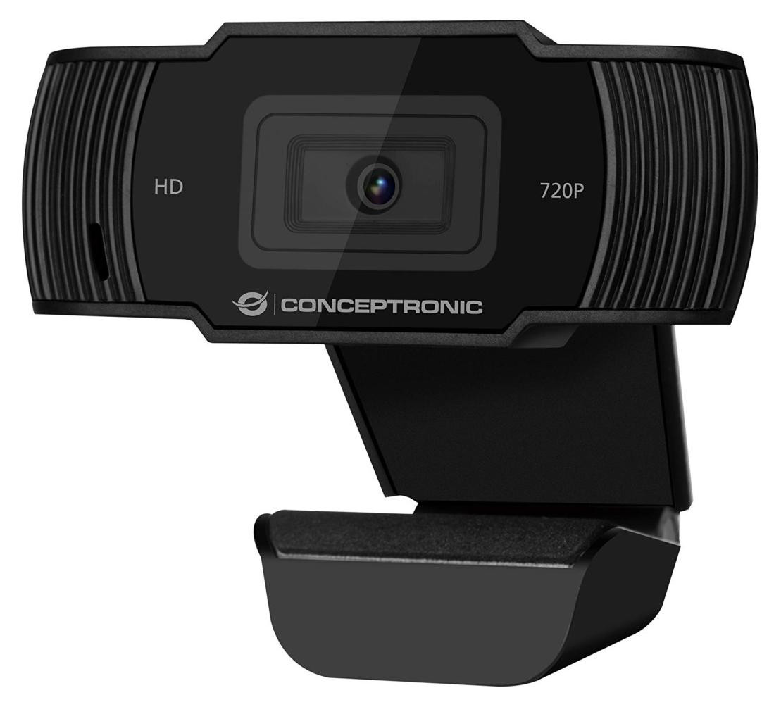 Conceptronic AMDIS 720P HD Webcam met Microfoon zwart