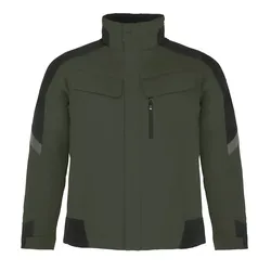 Arbeitsjacke "LARS" - M - oliv/schwarz