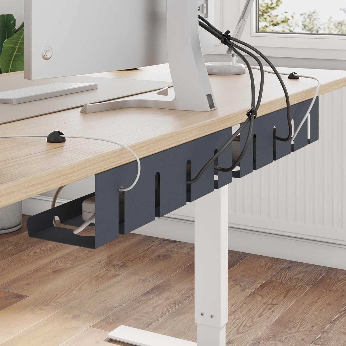 Set van 2 stalen bureau ondertafels trays