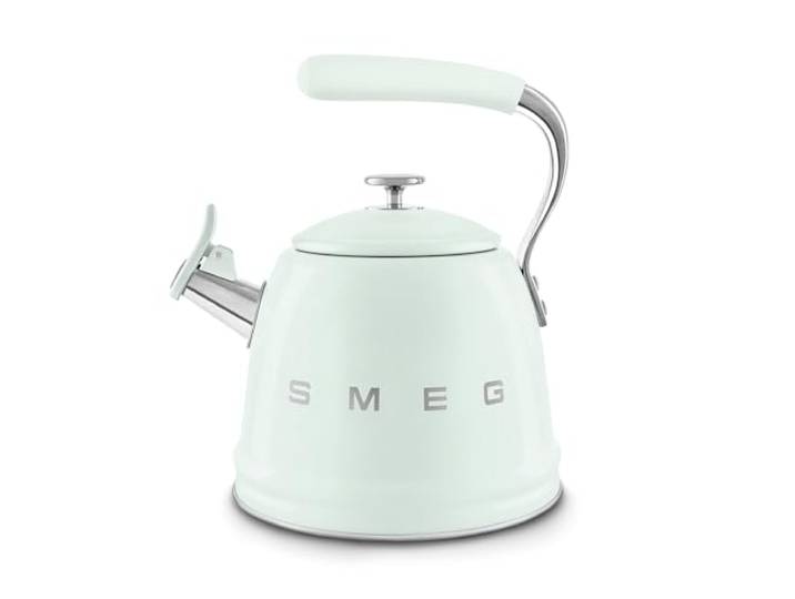 Smeg, WKF01PG Wasserkessel, aus Edelstahl, 2,3 l Fassungsvermögen, Abnehmbarer Deckel und Verschlussklappe, auch für Induktion, Pastellgrün
