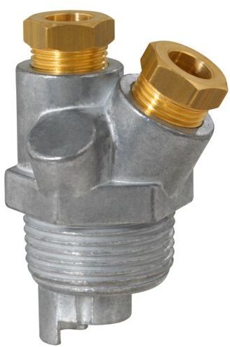 GOK Stopfbuchsverschraubung 1510010 AG R 1 x UA 8/10 mm, 2-Loch Ausführung, mit Rücklauf