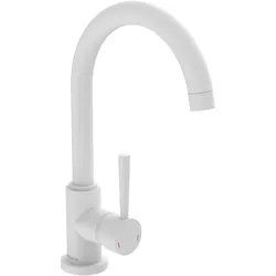 Schütte, Küchenarmatur, Wasserhahn Küche CORNWALL Spültischarmatur Weiss matt Schwenkbar 79161