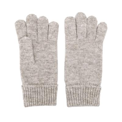 Strickhandschuhe MAXIMO, Mädchen, Gr. 6/7, grau (buche, meliert), Strick, Materialmix, meliert, unifarben, Handschuhe, Fingerhandschuhe, extra lange Strickbündchen, unifarben