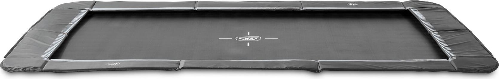 EXIT InTerra Sporttrampolin 244x366cm, Bodentrampolin, Rechteckig, für Kinder, Schwarz
