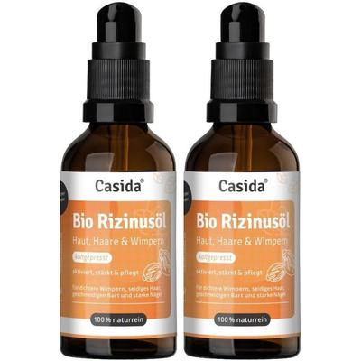 Rizinusöl kaltgepresst Bio Haut Haare Wimpern 2x 2x50 ml Öl
