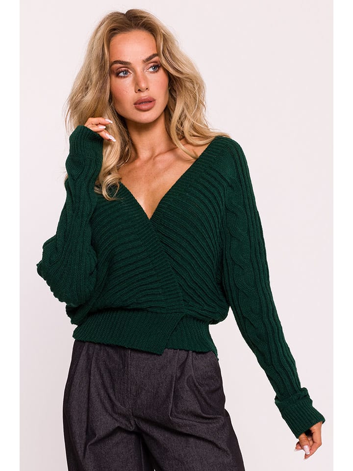 made of emotion Pullover in Dunkelgrün - onesize