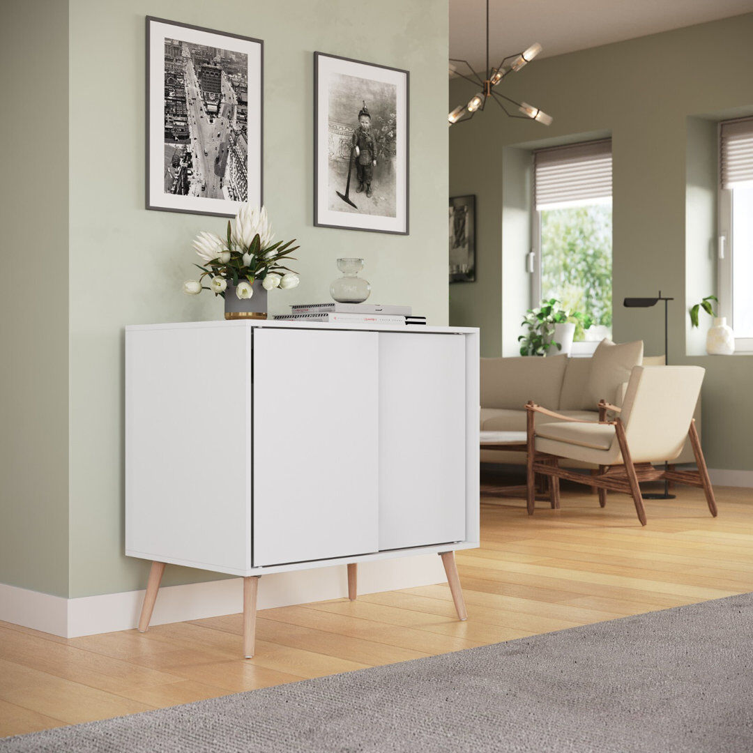 Norden Home Rectangle Accent Cabinet White/Bleach 80cm H X 80cm W X 51.5cm D