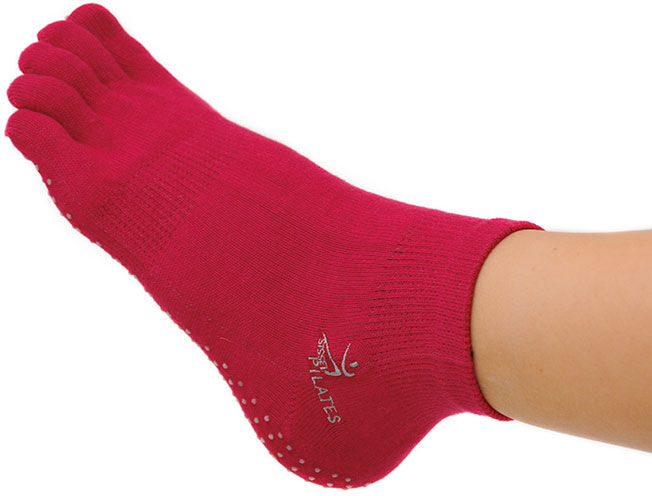 Sissel Calzini Antiscivolo 5 Dita Pilates Rosso L/XL (41-45)