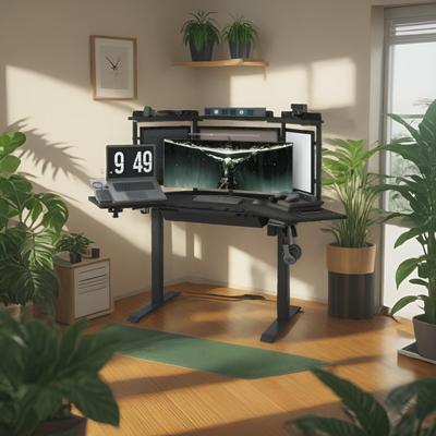 KOWO K314 Corner Electric Standing Desk L Shaped Height Adjustable Workstation for Home Office, Sit Stand Computer Desk
