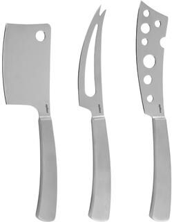 Zyliss Signature 3 Piece Cheese Knife Set w/ Cleaver, Soft and Semi-Soft Cheese Knives