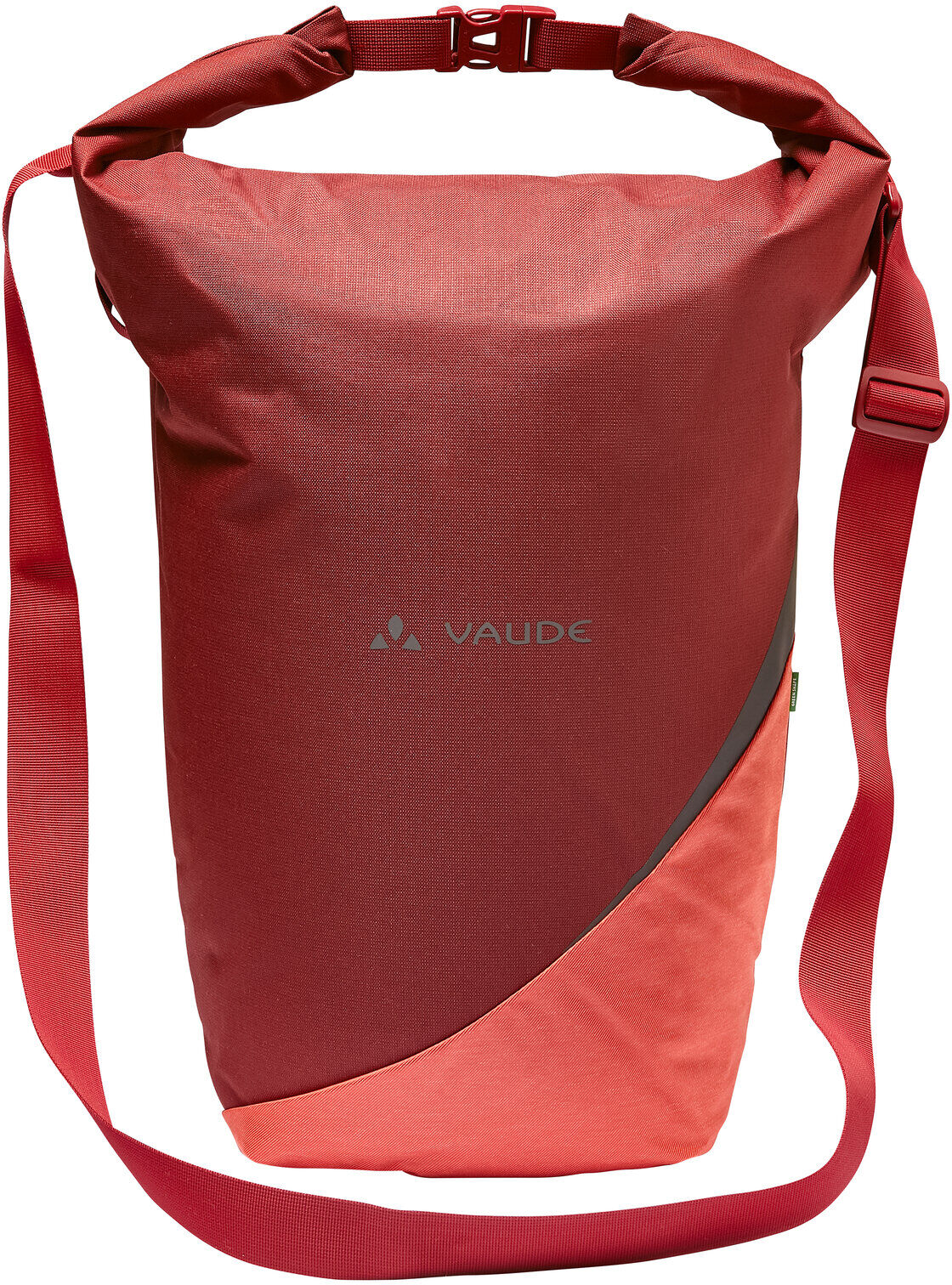 Fahrradtasche VAUDE "Road Master Urban (Double)", rot (schwarz cherry), Taschen, Damen, Polyester, Fahrradtasche, Doppel-Packtasche, aus Polyester, mit großem Packmaß