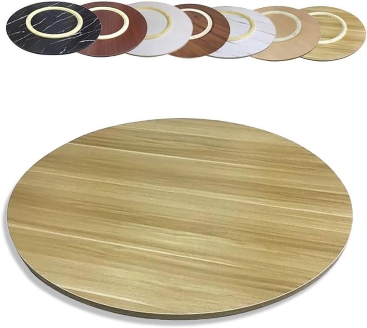 Rond draaiplateau voor serveren en decoreren - Walnoot - Diameter: 60 cm