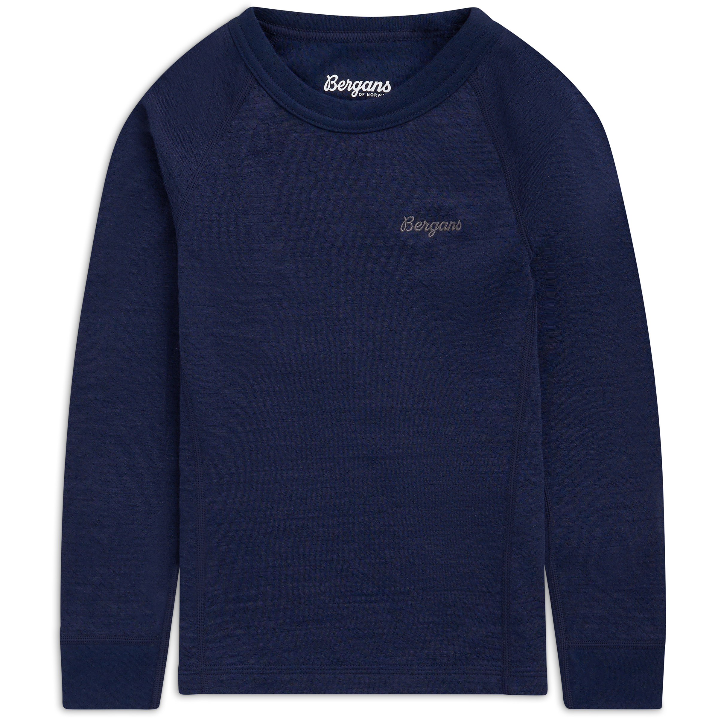 Bergans Inner:Dual Merino Kinder Langarm Unterhemden blau Größe 104 Camping Schnell trocknend Merinowolle