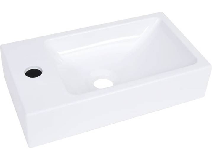 vidaXL Waschbecken 400x220x90 mm SMC Weiß