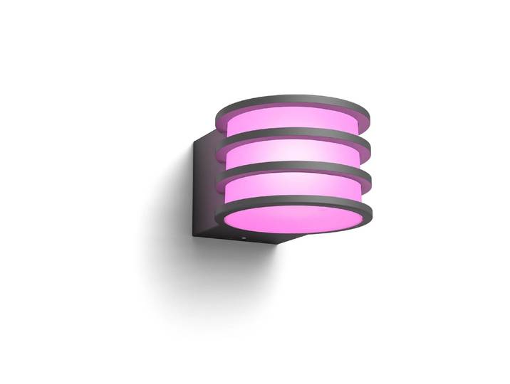 PHILIPS HUE Aussen-Wandleuchte Philips Hue Wandleuchte Lucca RGBW 1100 lm , pink, H: 11,5cm, Leuchten, Aussen-Wandleuchte
