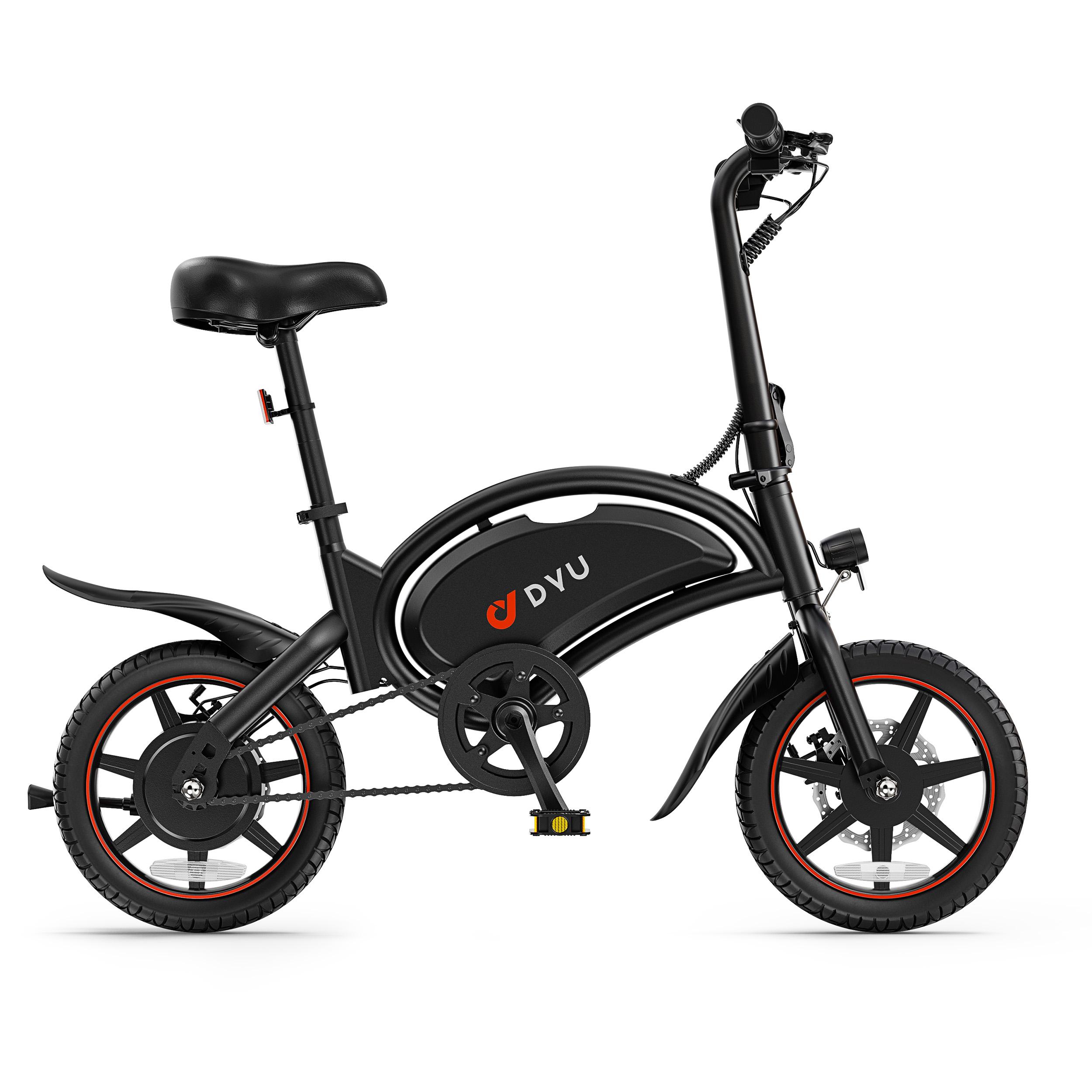 D3S faltbares reines Pedelec, 250W, 25 km/h, herausnehmbarer 36V-Akku, max. 120 kg Zuladung, schwarz