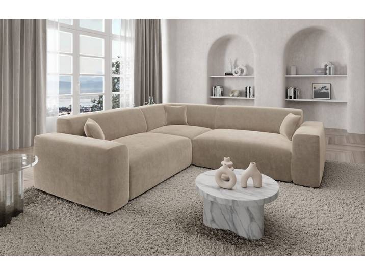 Ecksofa Mallorca L-Form aus Stoff