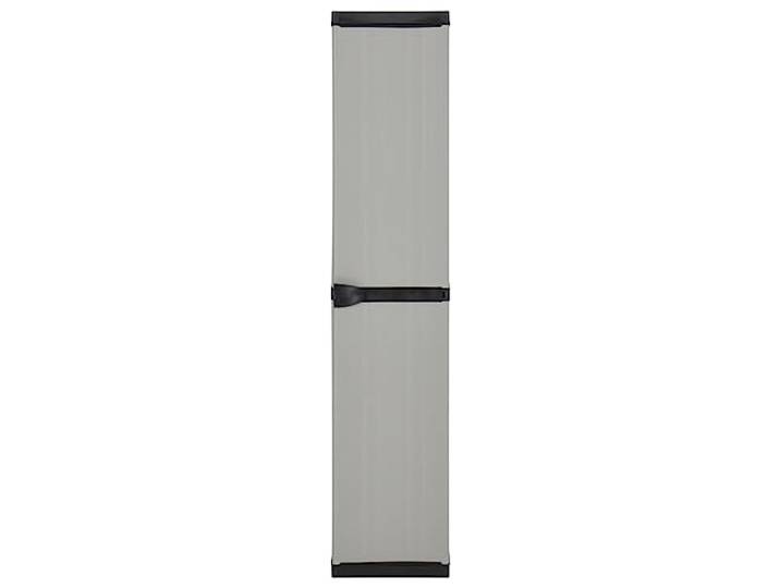 YUTAASU Outdoor-Schrank Grau Schwarz 3 Böden 34x40x168 cm