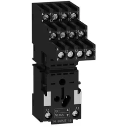 Schneider Electric RXZE2S114M Sockel für RXM+REXL, 4 polig, getrennte Kontakte, Kastenklemmen