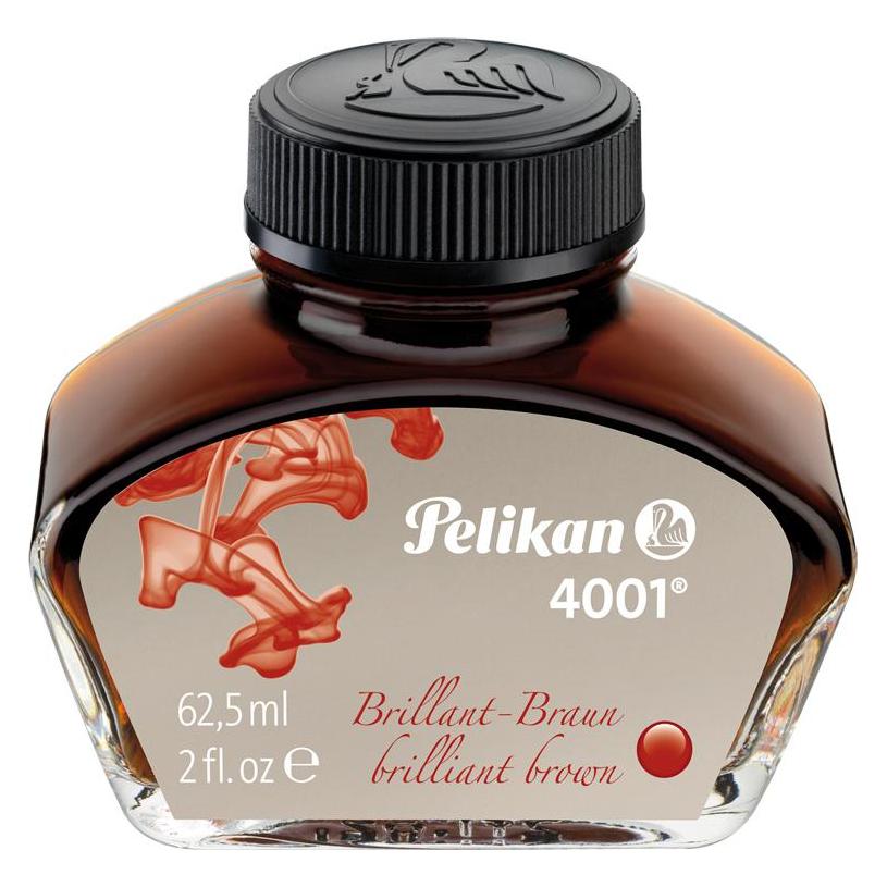 Pelikan Tinte 4001 im Glas, braun, Inhalt: 62,5 ml (Braun, 1 Stk.) (329185)