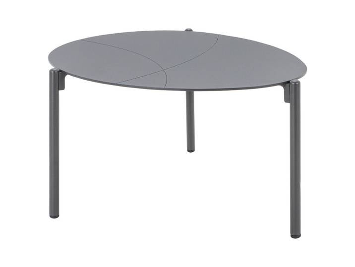 Amatio Loungetisch, Anthrazit, Metall, rund, Rundrohr, 65x42.5x65 cm, Gartenmöbel, Loungemöbel, Lounge-Serien