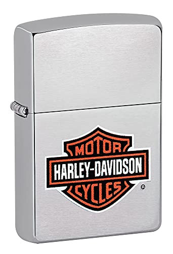 Zippo Harley Davidson H-D aansteker - Geborsteld chroom - 1 x 3,5 x 5,5 cm