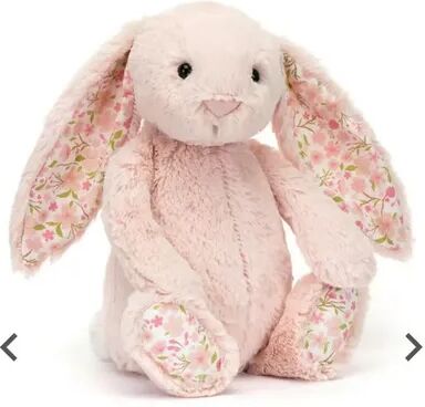 Trendy Discount Goods NEW Easter Rabbit Grey Plush Doll With Pink Strawberry Flower Ears Gift pink