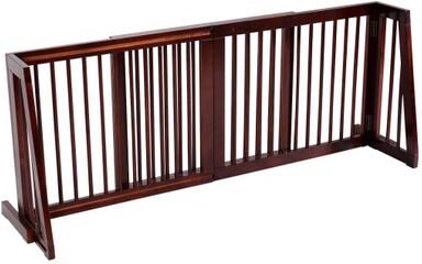 Costway Folding Adjustable Free Standing 3 Panel Wood Fence