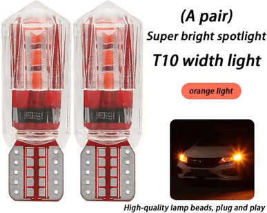 Inspire Picks Ice Blue T10 LED Bulb Super Bright Car Clearance & Parking Light Upgrade orange Light 1 Pair