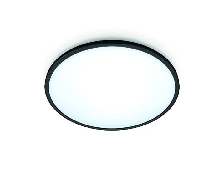 WiZ Plafonnier Connecté Wi-Fi SuperSlim noir\, 2700-6500K\, 14W\, Nuances de Blanc\, fonctionne avec Alexa\, Google Assistant et Apple HomeKit