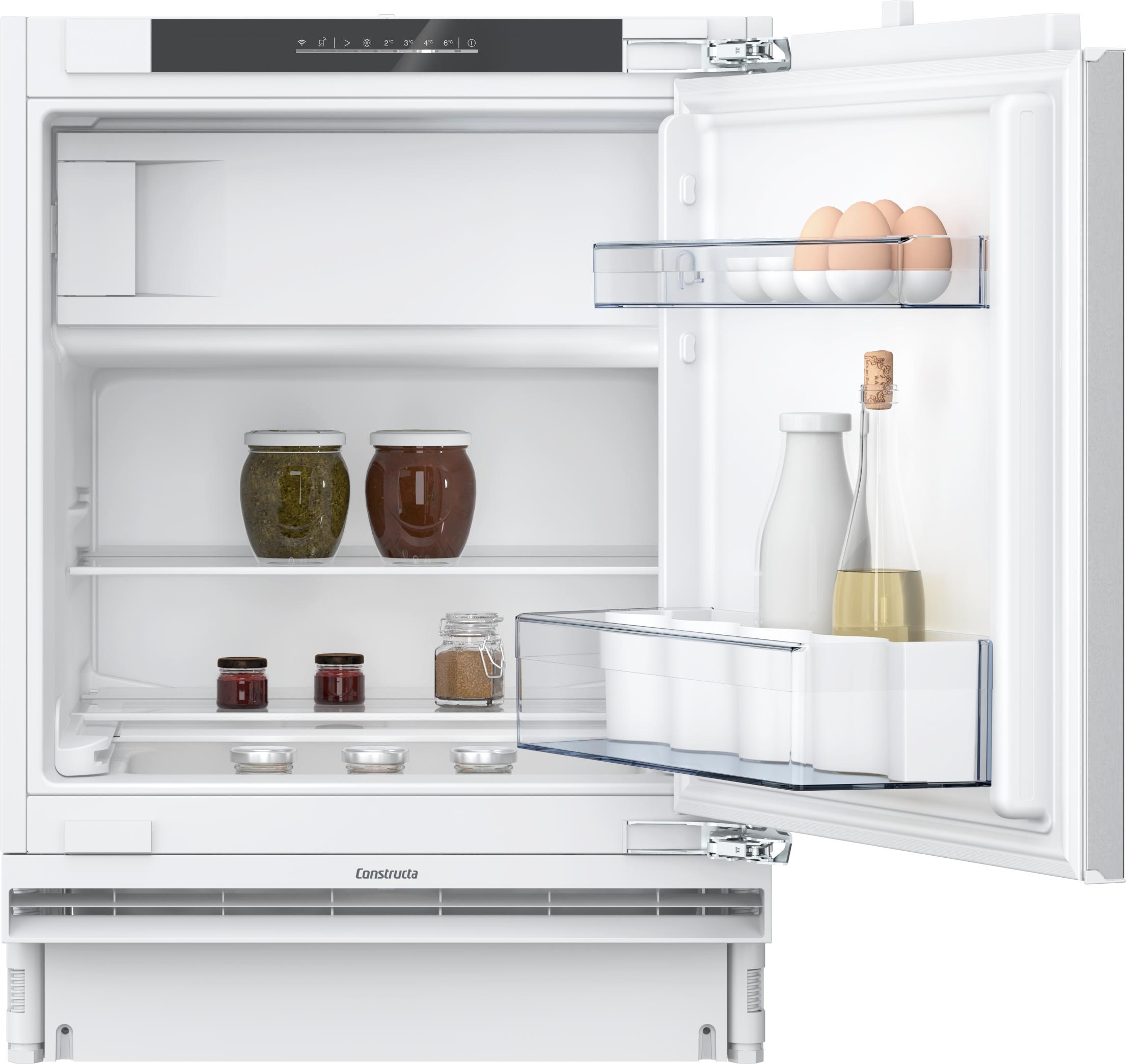Constructa Unterbau-Kühlschrank mit Gefrierfach 82 x 60 cm Flachscharnier CK202VFD0