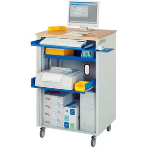 Rau Rau Computerschrank adlatus Modell 2050, lichtg , aus Metall, für Industrie, abschließbar, fahrbar