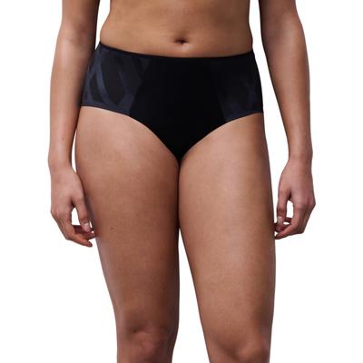 Slip CHANTELLE "GLAZE", Damen, Gr. 42, schwarz, Obermaterial: 74% Polyamid, 26% Elasthan, leicht glänzend, unifarben, körpernah, Unterhosen Slip, grafisches Gewebe mit matten und schimmernden Kontrasten