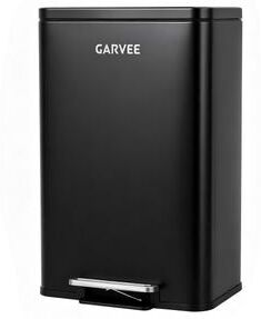 Garvee 13 Gallon Stainless Steel Step on Trash Can with Quiet Soft Close Lid, Removable Inner Bucket for Kitchen Office