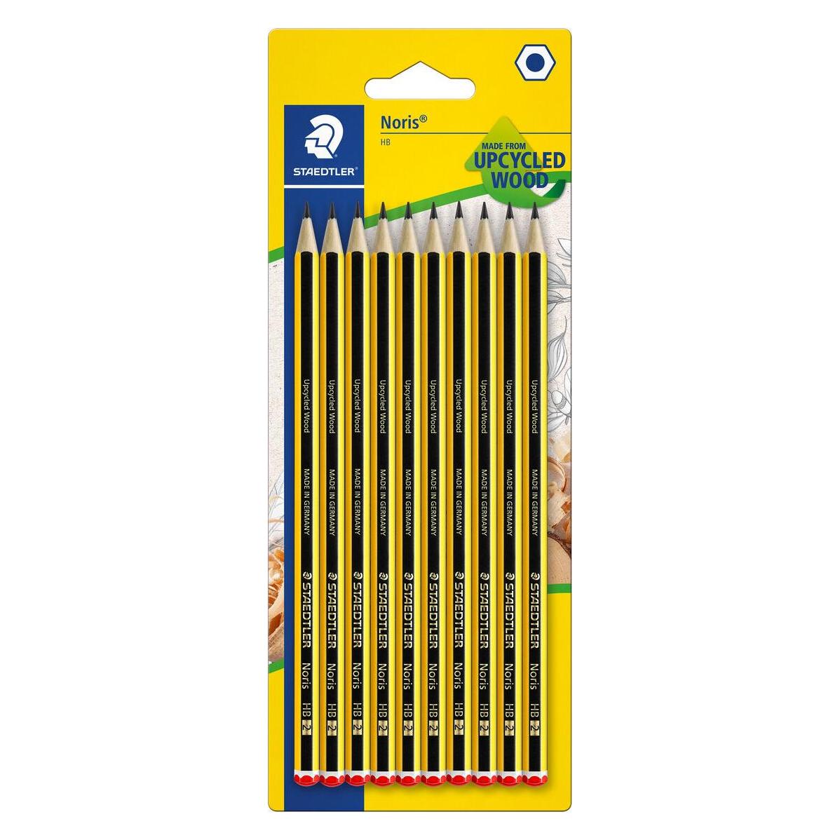 Staedtler Noris 120 Bleistift Blisterkarte mit 10 Bleistiften HB (2 mm, HB, 10x) (120-2BK10D)