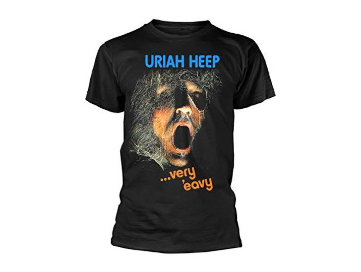 Uriah Heep T Shirt Very Eavy Album Cover Band Logo nieuw Officieel Mannen
