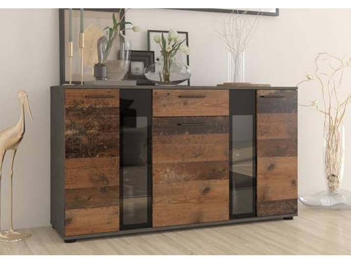 Salsa Kommode Sideboard Wohnwand Wohnzimmer Anbauwand Old Wood + Matera