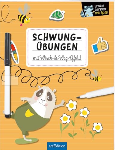 Erstes Lernen mit Spaß – Schwungübungen: Mit Wisch-&-Weg-Effekt! Spielerisches Übungsbuch für Vorschulkinder - Preis vom 10.10.2026 11:48:34 h