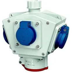 Mennekes, Baustromverteiler, MEN 92658 Steckdosenkombination Delta-Box (4x, CEE 16/5, CEE 7/4)