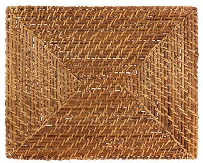 Martha Stewart 16 Inch Rattan Woven Rectangular Placemat in Brown