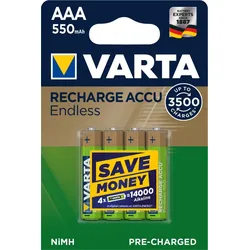 Varta Endless Accu HR3-AAA-Micro 550mAH - 4er Blister