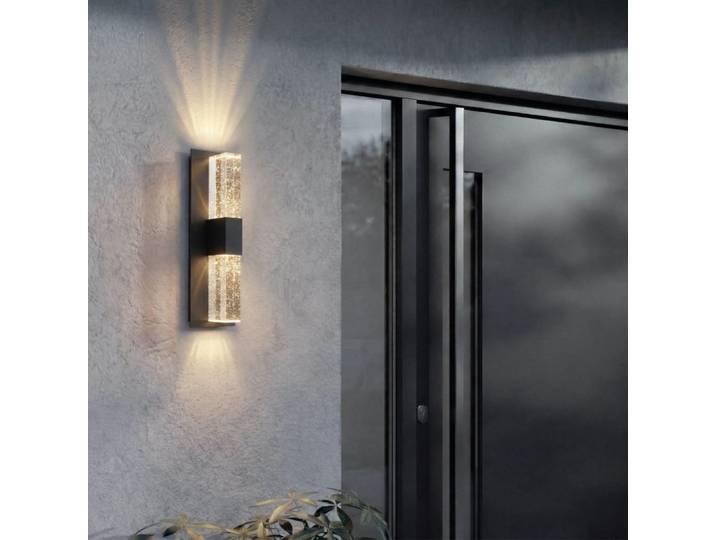 Applique exterieur led en aluminium noir