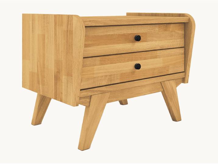 Nachttisch Lasala - H43xB55xT39 cm - Kernbuche