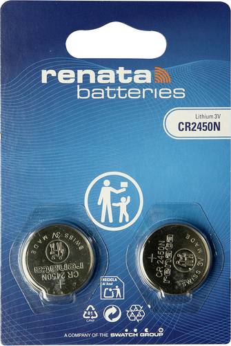 Renata Knopfzellenbox CR2450 3V 2 St. 540 mAh Li-MnO2