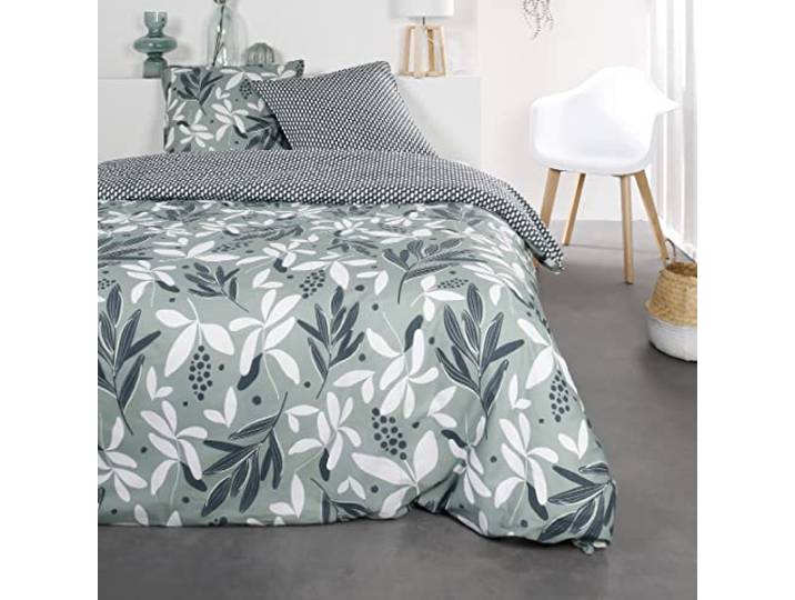 TODAY Parure de lit 2 Personnes 240X260 Coton Imprime Sunshine 7.7 Bleu Jumeau XL